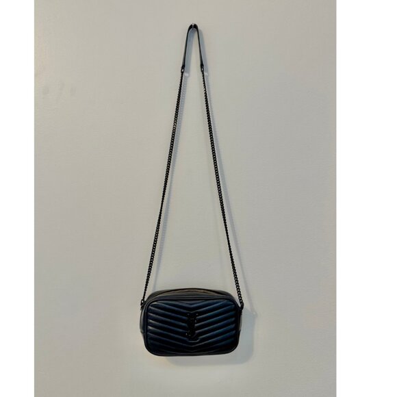 Saint Laurent Black Lou Mini Leather Shoulder Bag - Picture 5 of 11